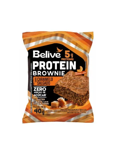 PROTEIN BROWNIE ZERO 40G CARAMELO BELIVE