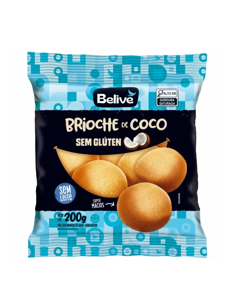 BRIOCHE COCO S/ GLUTEN 200G BELIVE
