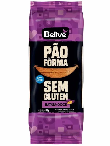 PAO FORMA S/GLUTEN 400G BATATA DOCE BELIVE