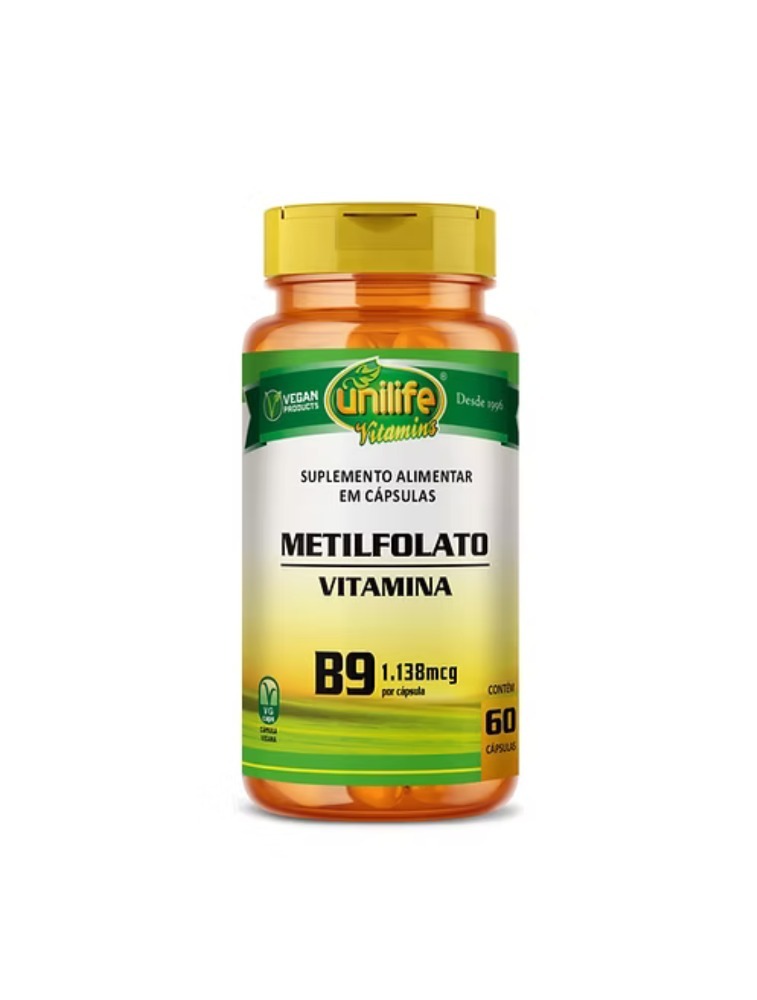 VITAMINA B9 METILFOLATO 60 CAPS UNILIFE VITAMINS