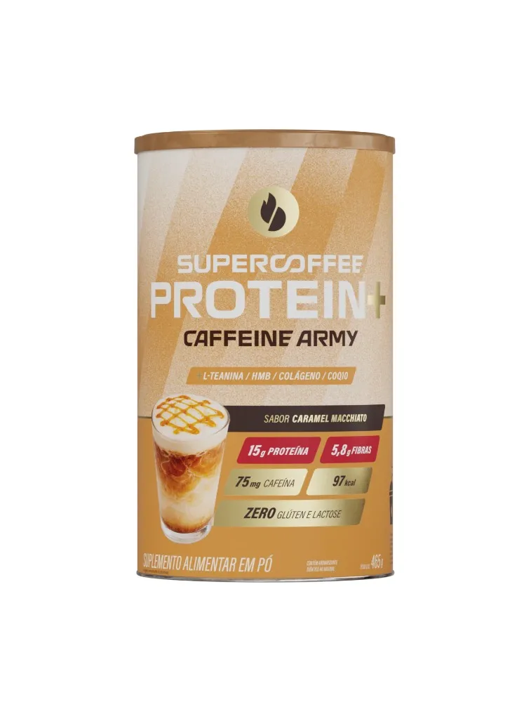 SUPERCOFFEE PROTEIN 465G CARAMELO MACCHIATO CAFFEINE ARMY
