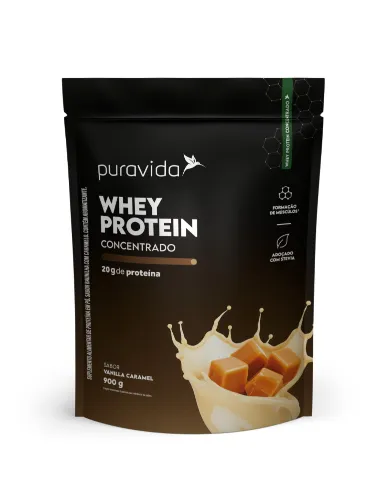 WHEY PROTEIN 900G VANILLA CARAMEL PURA VIDA