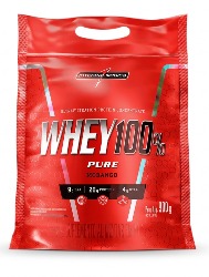 WHEY 100% PURE 907G MORANGO REFIL INTEGRAL MEDICA