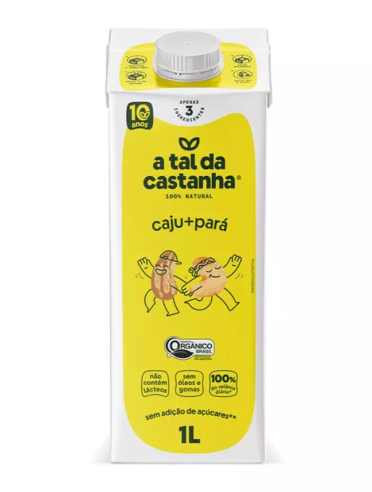BEBIDA CASTANHA 1L CAJU+PARA A TAL DA CASTANHA