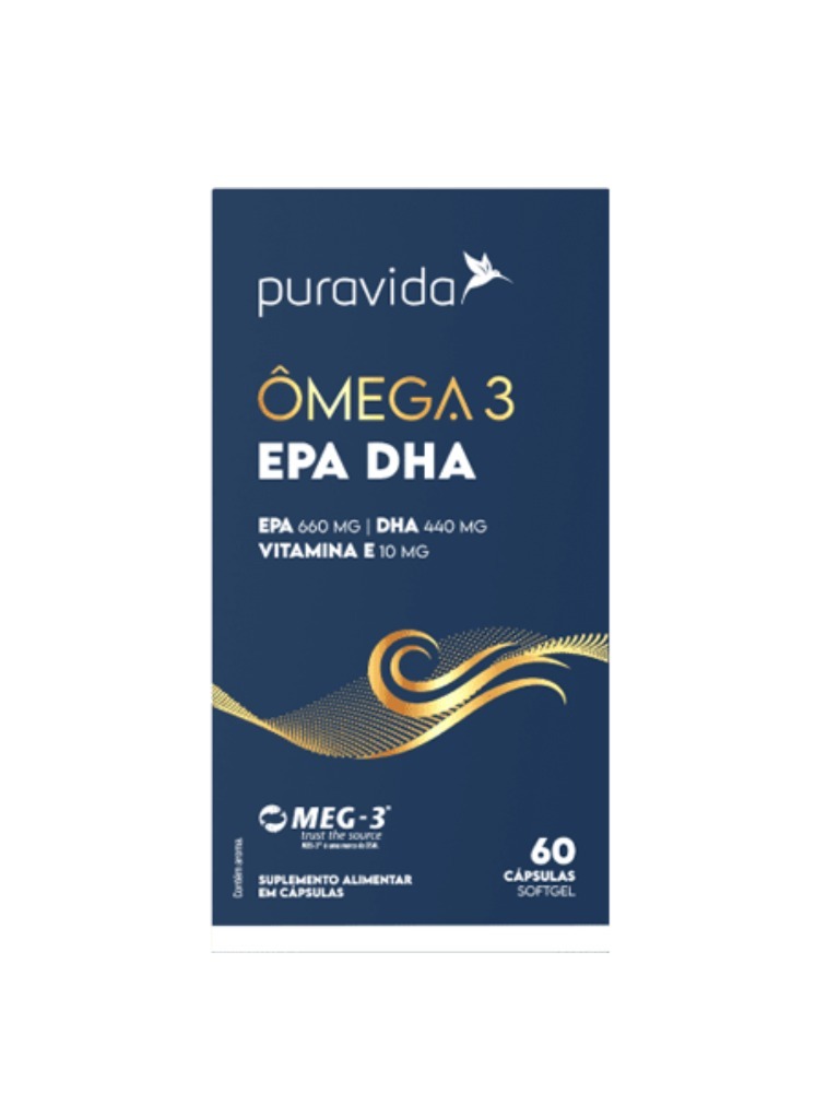 OMEGA 3 DHA 60 CÁPSULAS PURA VIDA