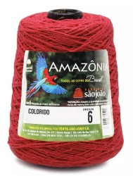 BARBANTE AMAZONIA N6 400G - VERMELHO(13)