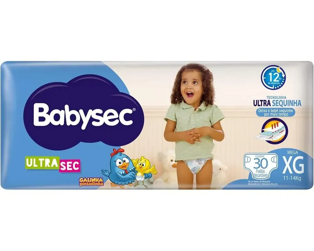 FRALDA BABYSEC GALINHA PINTADINHA