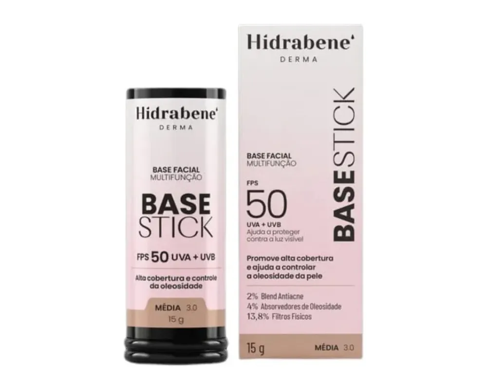 Hidrabene Base Stick Media 3.0 - Fps 50 - 15 G
