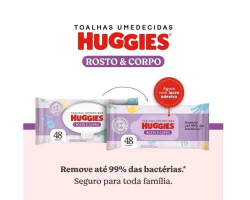 LENCOS UMED HUGGIES ROSTO E CORPO C/48