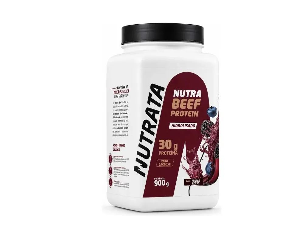 BEEF PROTEIN FRUTAS ROXAS 900G NUTRATA