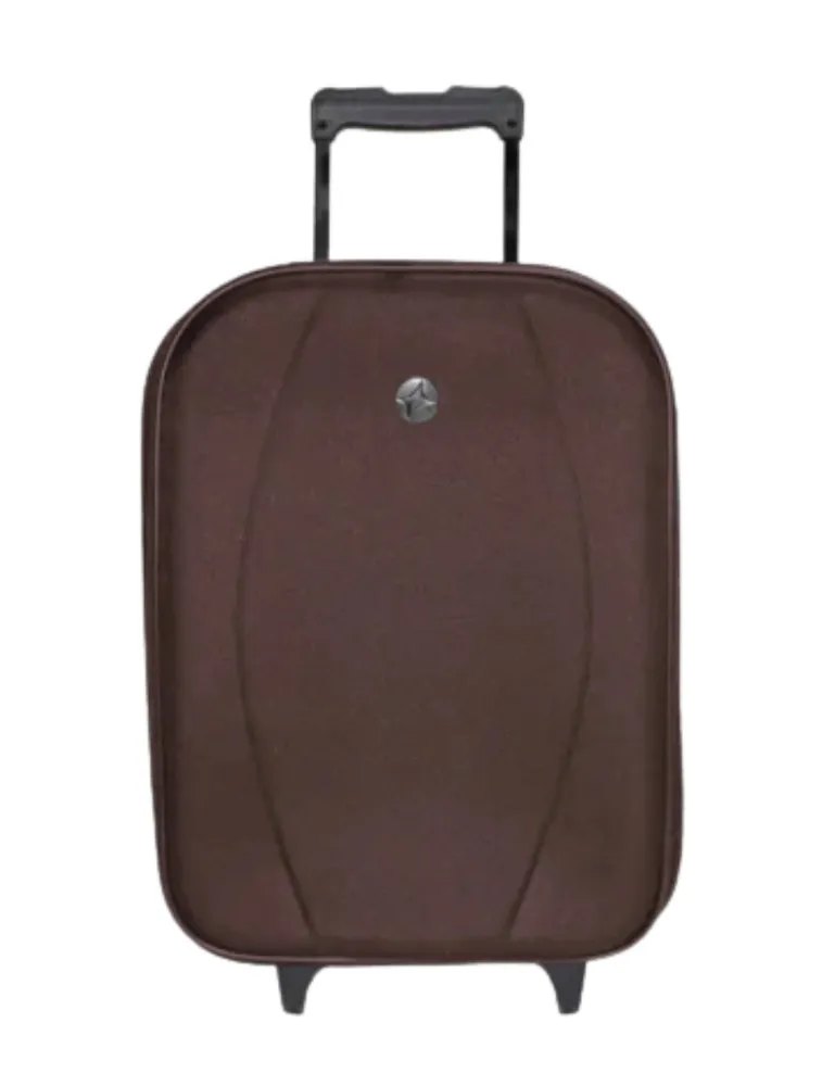Mala de viagem cruzeiro pequena 10kg tecido 085m cafe