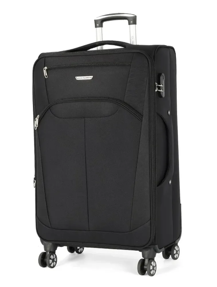 MALA DE VIAGEM TECIDO GRANDE 32KG PRETO