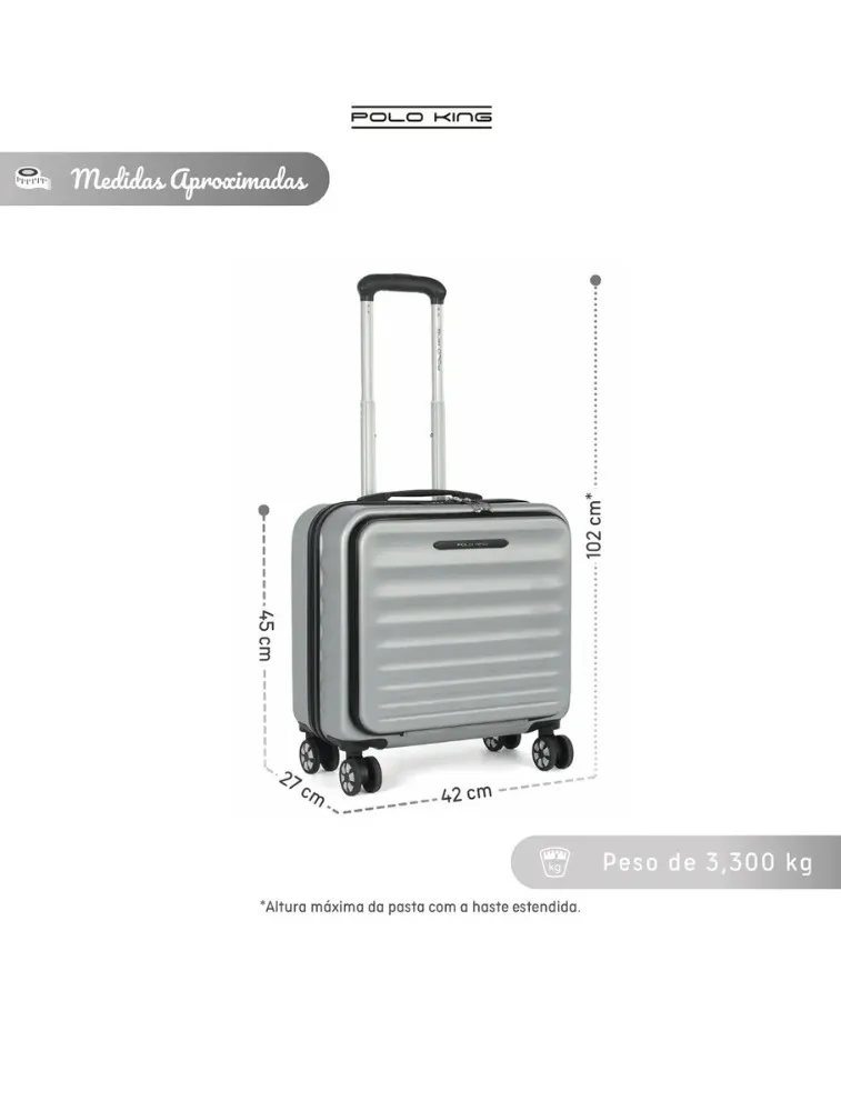 MALA EXECUTIVA ABS POLOKING PRATA