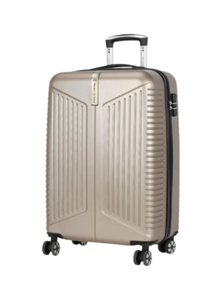 Mala de viagem abs pequena 10kg champanhe