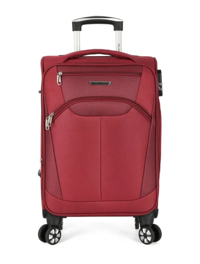 MALA DE VIAGEM TECIDO MEDIA 23KG VERMELHO