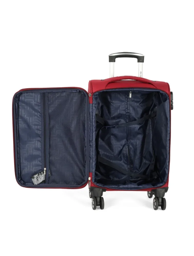 MALA DE VIAGEM TECIDO MEDIA 23KG VERMELHO