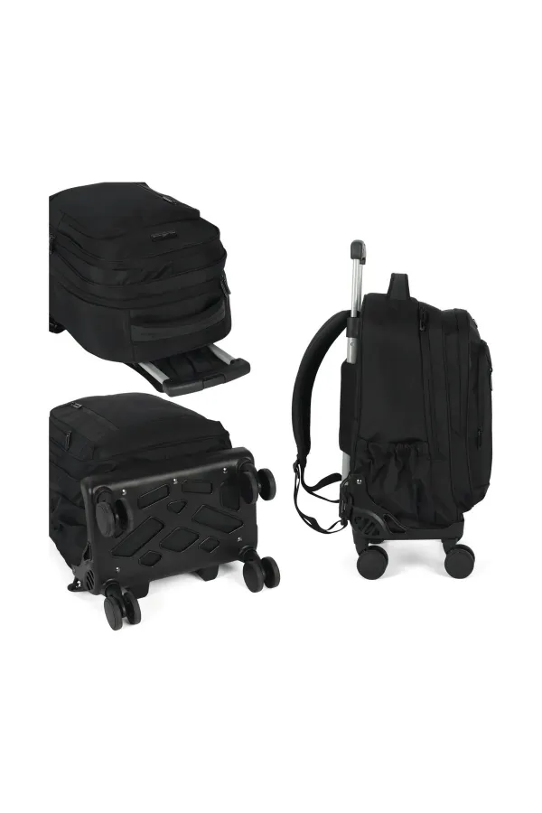 Mochila executiva carrinho comp p/ notebook preto