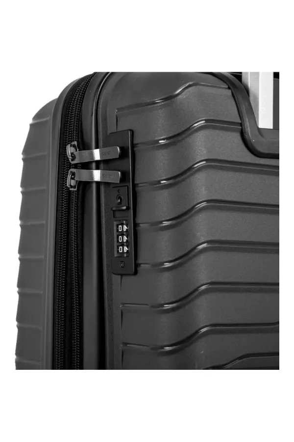 Mala de viagem bordo 10kg em pp essencial plus grafite