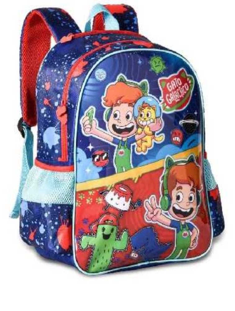 MOCHILA INFANTIL MASCULINO GATO GALATICO GG 3535 J