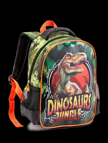 MOCHILA INFANTIL MASCULINO DINO JUNGLE DL 1513