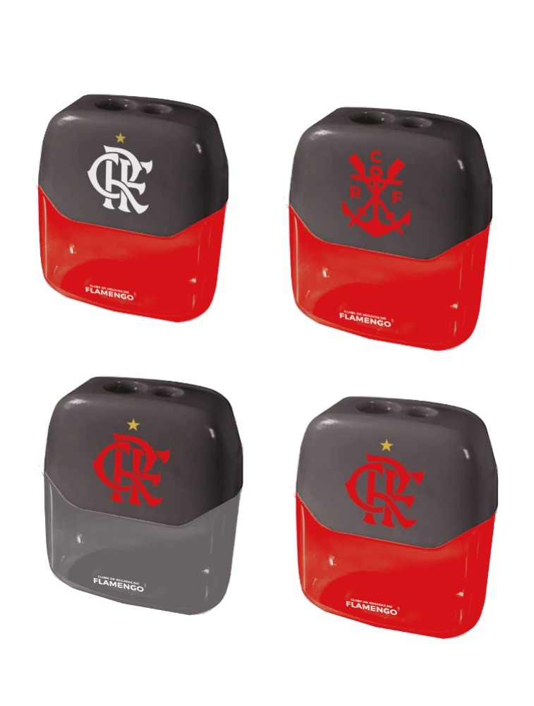 Apontador Duplo Flamengo Display Com 12 Un Fl0101