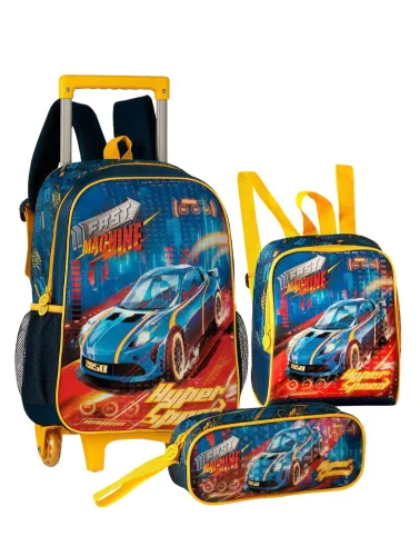 KIT CARRINHO INFANTIL MASCULINO FAST MACHINE FM 23030 K