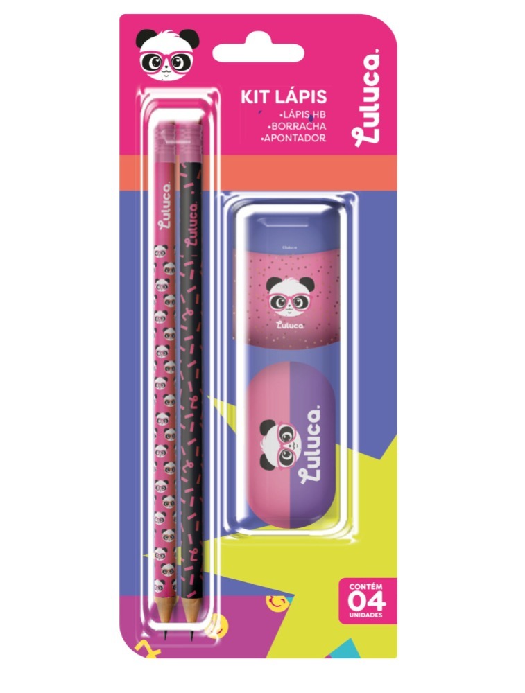 Kit 2 Lapis Graf Resina /Borracha/Apontador Lu1206