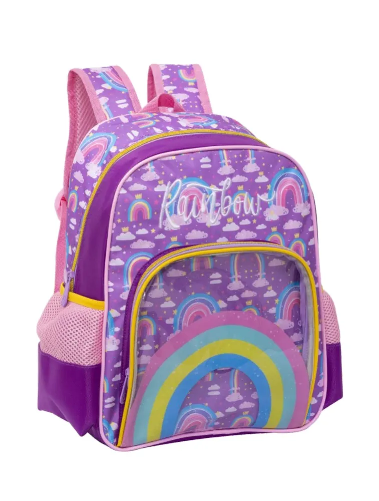 Mochila infantil feminino rainbow mif 5334-13