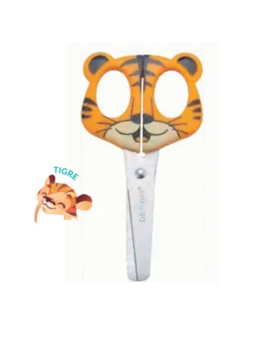 TESOURA ESCOLAR 13,5CM TIGRE BLISTER COM 1 UN SK1808
