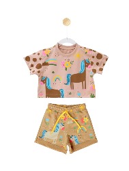 CONJ. CROPPED E SHORT UNICORNIO - PROMO