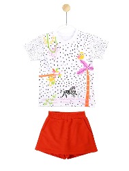 CONJ. ANIMAL PRINT S SAIA LARANJA - PROMO