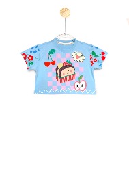 CROPPED - LANCHE COLOR - AZUL 2102