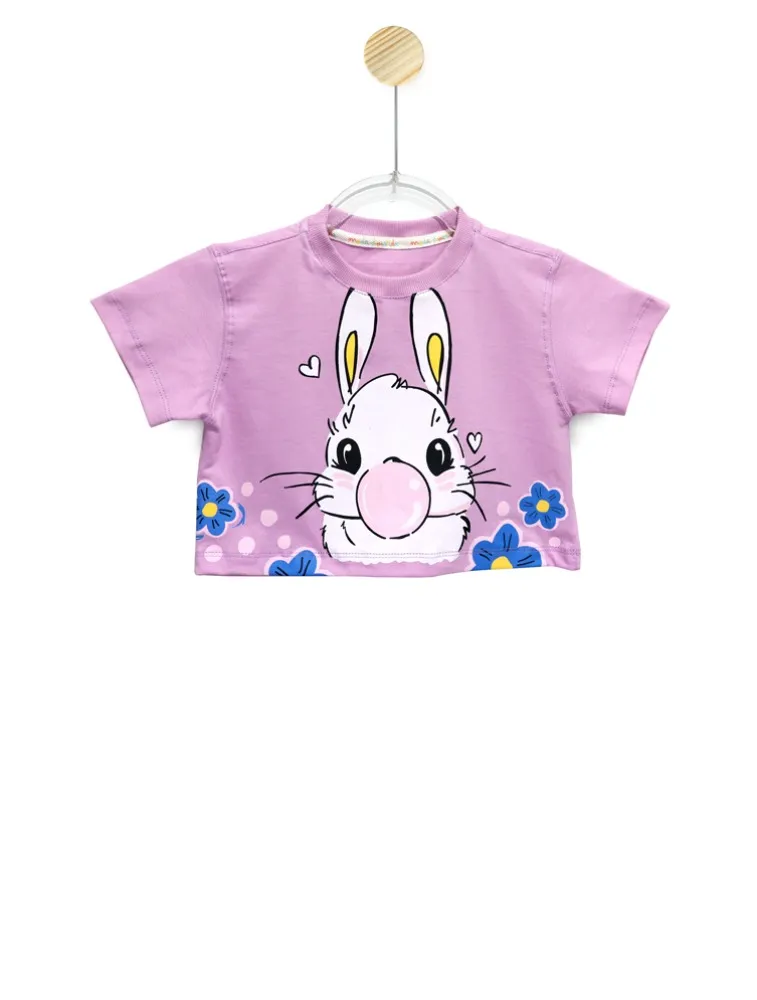 CROPPED - COELHINHA FLORAL - PASCOA