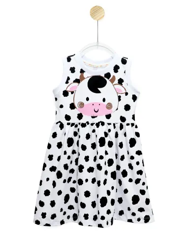 VESTIDO - FAZENDINHA VAQUINHA - BRANCO