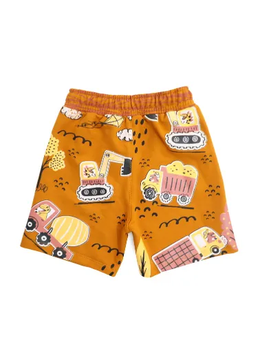 SHORT MOLETOM - TRATORES - MOSTARDA