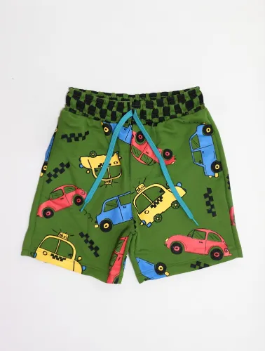 SHORT MOLETOM - DINOS CARROS - 1938 VERDE