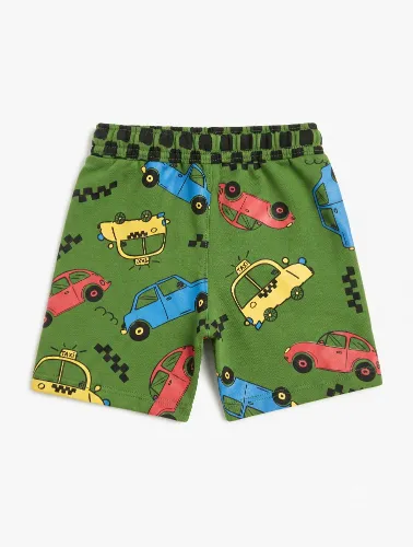 SHORT MOLETOM - DINOS CARROS - 1938 VERDE