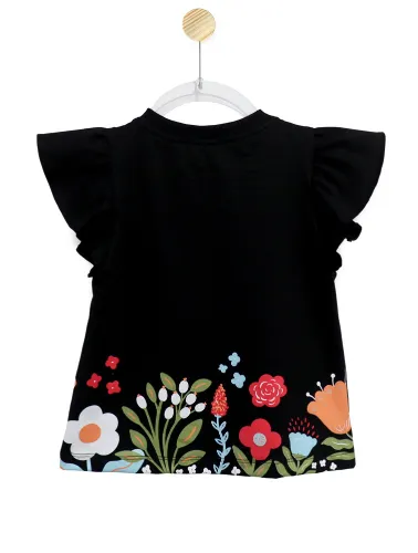 BLUSA MARIA - FLORA - PRETO
