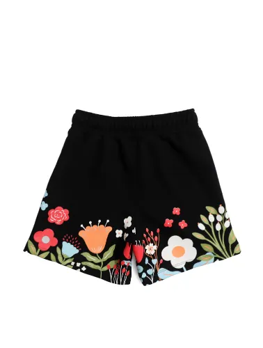 SHORT CADARÇO - FLORA - PRETO