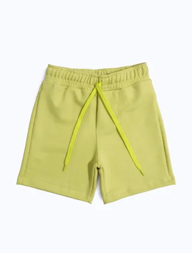 SHORT MOLETOM LISO - VERDE CLARO - 2427