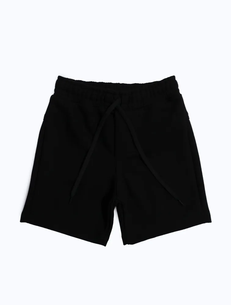 SHORT MOLETOM LISO - PRETO