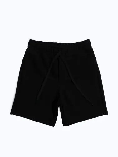 SHORT MOLETOM LISO - PRETO