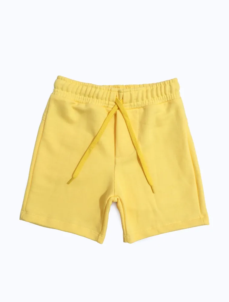 SHORT MOLETOM LISO - AMARELO 2120