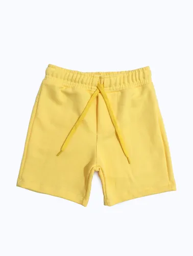 SHORT MOLETOM LISO - AMARELO 2120