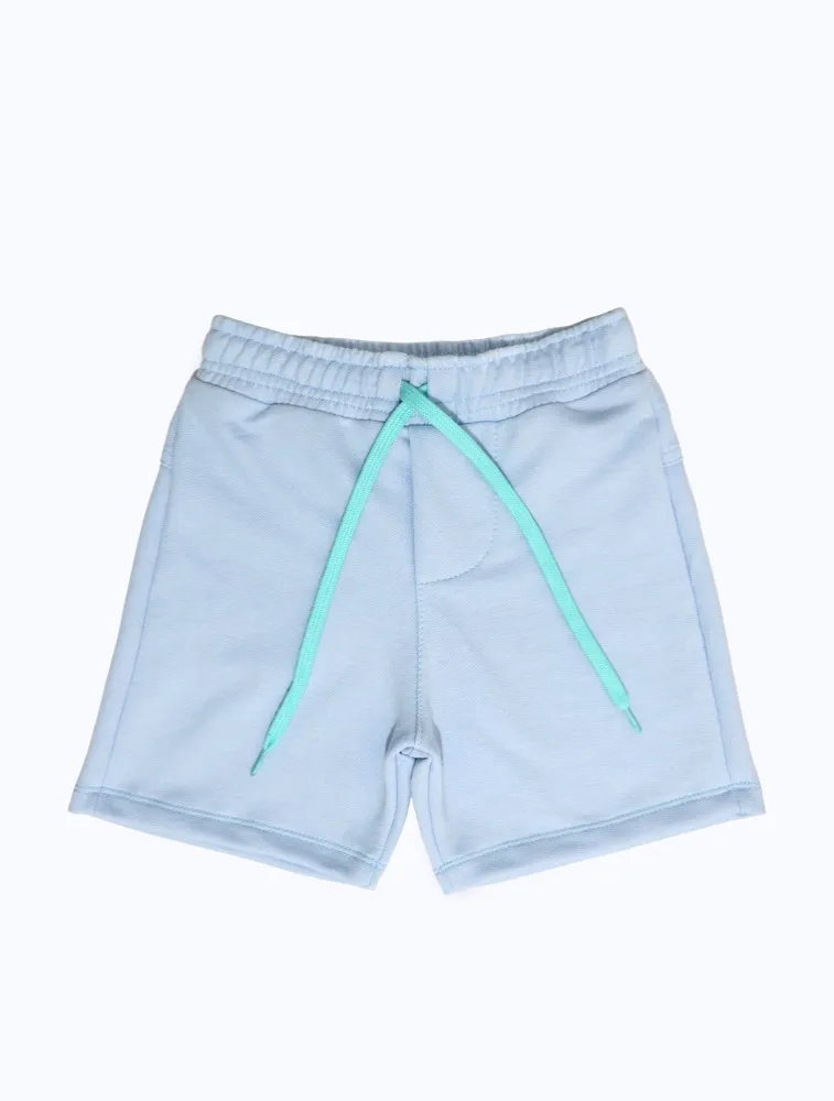 SHORT MOLETOM LISO - AZUL 2102