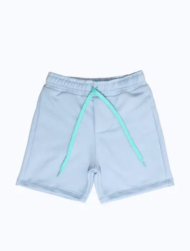 SHORT MOLETOM LISO - AZUL 2102