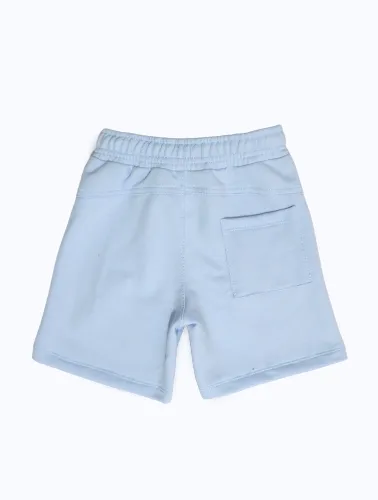 SHORT MOLETOM LISO - AZUL 2102