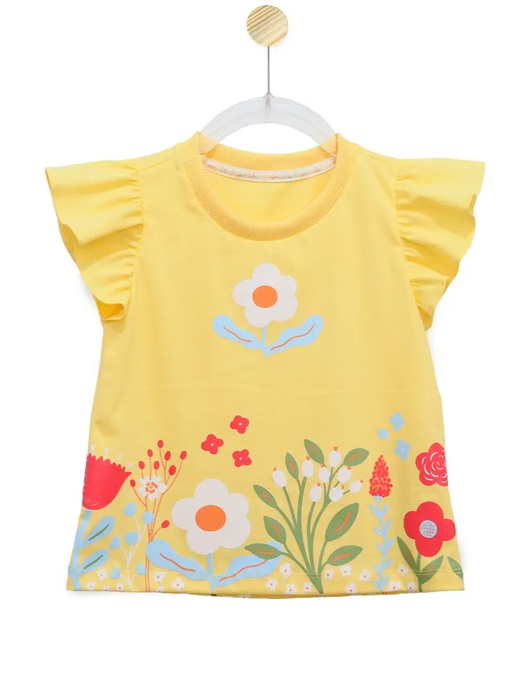 BLUSA MARIA - FLORA - AMARELO 2120