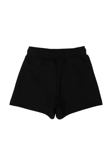 SHORT-SAIA MOLETOM LISO - CADARÇO - PRETO