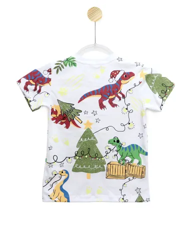 CAMISETA - DINOS NATAL QUE BRILHA - BR